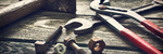 Tools on wooden Surface